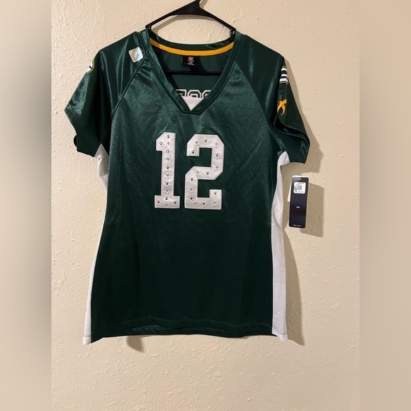 NFL Tops - Aaron Rodgers Green Bay Packers NFL Team Apparel Womens Stitched Jersey Size L